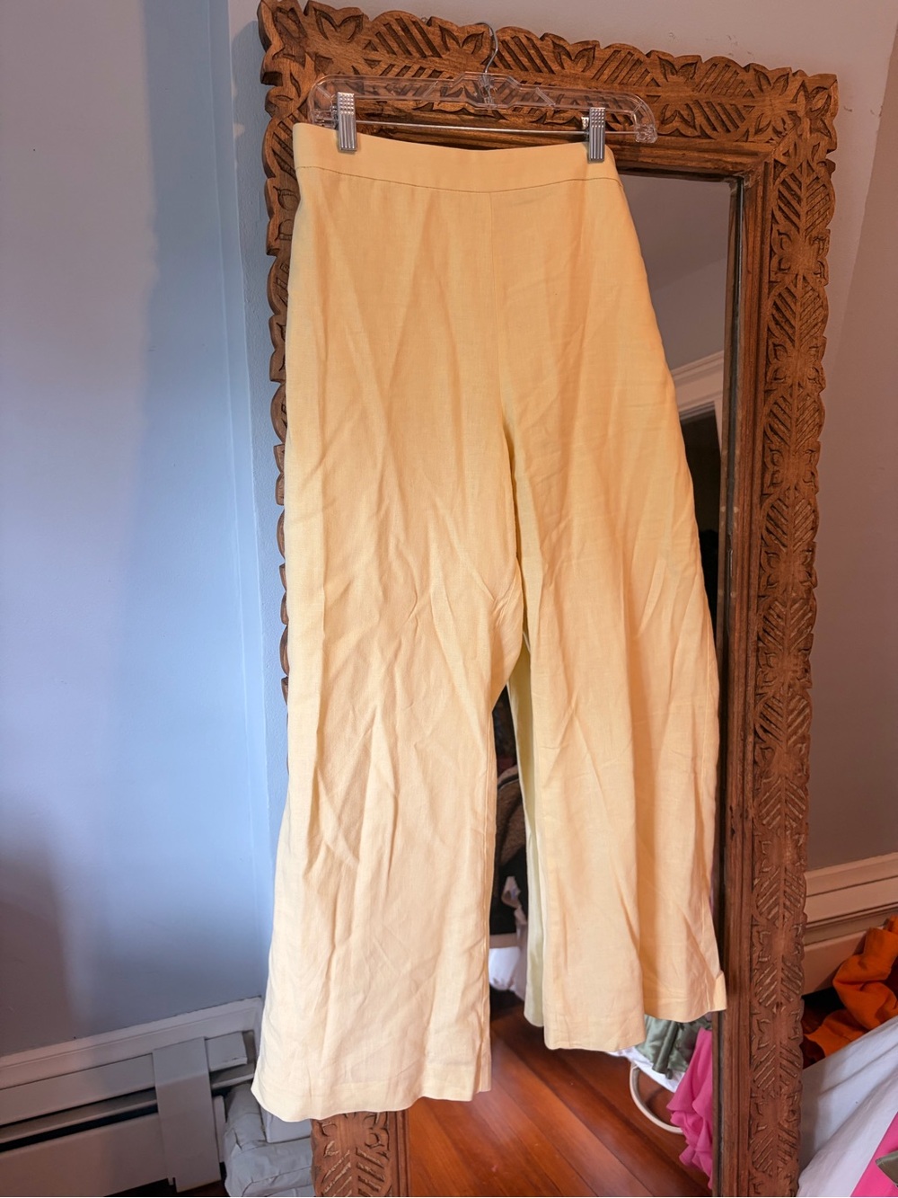Ann Taylor Wide-Leg Yellow linen Women’s Pants